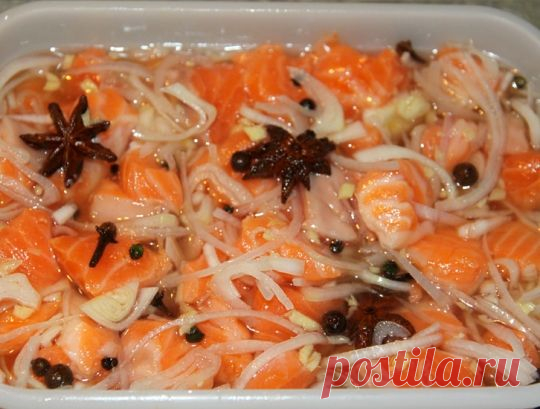 Семга, маринованная по-восточному