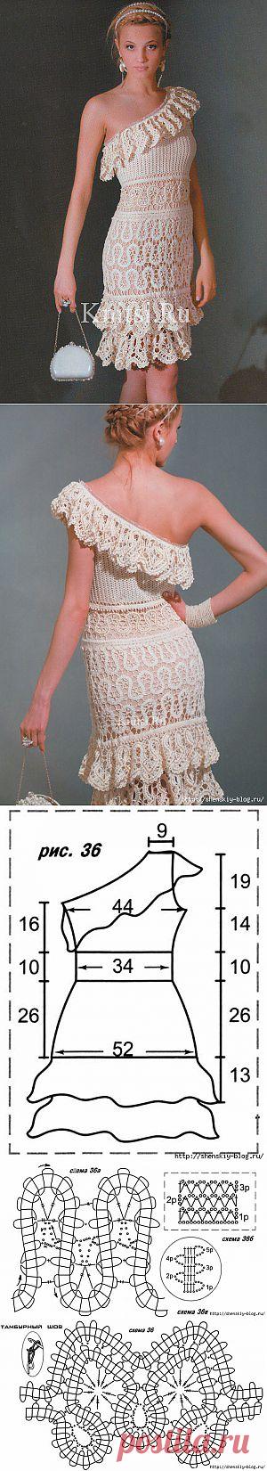 Великолепное кружевное платье «Ассиметрия».