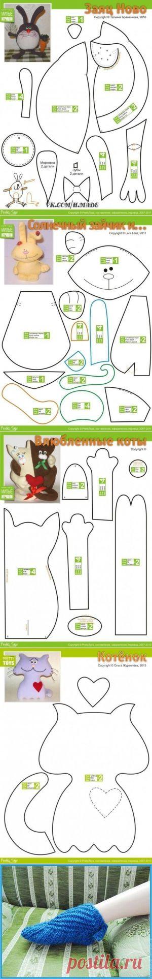 ВЫКРОЙКИ ЗАБАВНЫХ ИГРУШЕК | Варварушка-Рукодельница