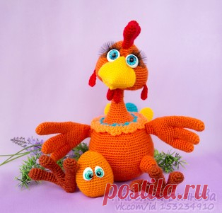 Маня Петухова амигуруми. Схемы и описания для вязания игрушек крючком! Бесплатный мастер-класс от Надежды Огородновой по вязанию курочки по имени Маня Петухова. Высота вязаной крючком курицы около 21 см сидя, вместе с гре…