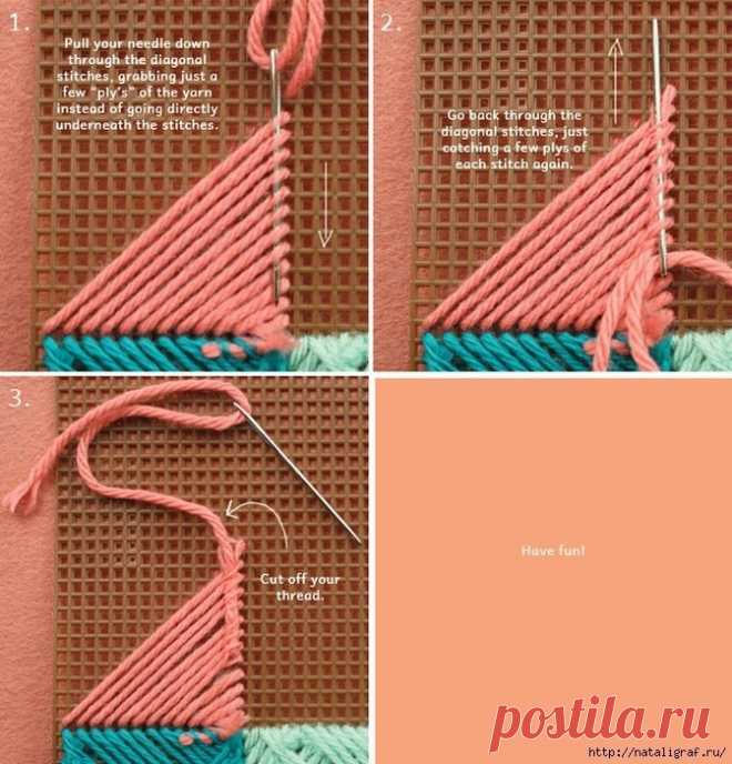Барджелло - вышивка на сетке