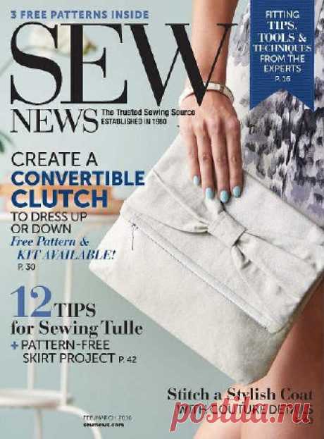 Sew News №2 2016 - 21 Января 2016 - Пять звезд
Журнал посвящен шитью. Оригинальные модели одежды и аксессуаров, новости в мире шитья и креатива. В номере предложены новые идеи и проекты для шитья. 
Проекты рассчитаны на разный уровень мастерства рукодельниц., которые любят сшить для себя, своей семьи и для дома.