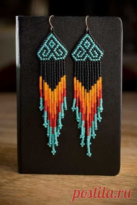 Серьги из бисера