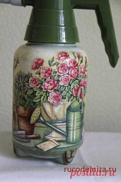 Декупаж на пластмассовом изделии. МК+ мои ошибки.