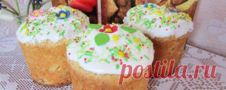 Творожный кулич без дрожжей