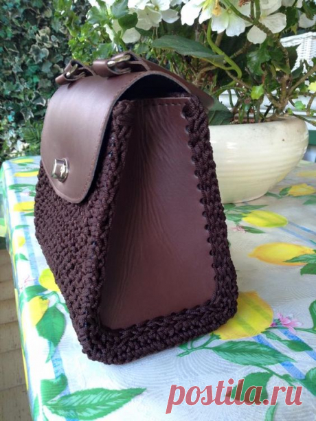 (189) Crochet and leathers inspiration | bag, purse, clutch, tote