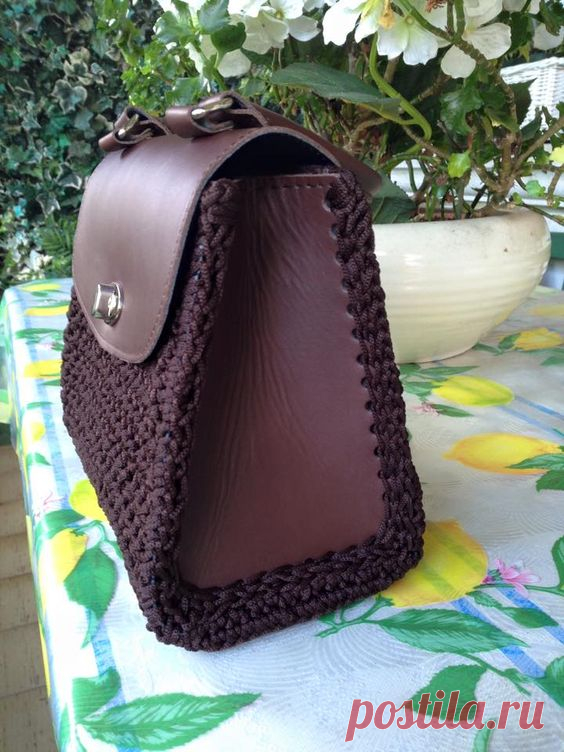 (189) Crochet and leathers inspiration | bag, purse, clutch, tote