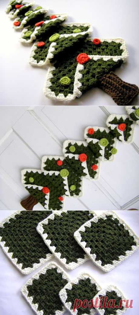 sew ritzy~titzy: I SPY: vintage granny square christmas tree
