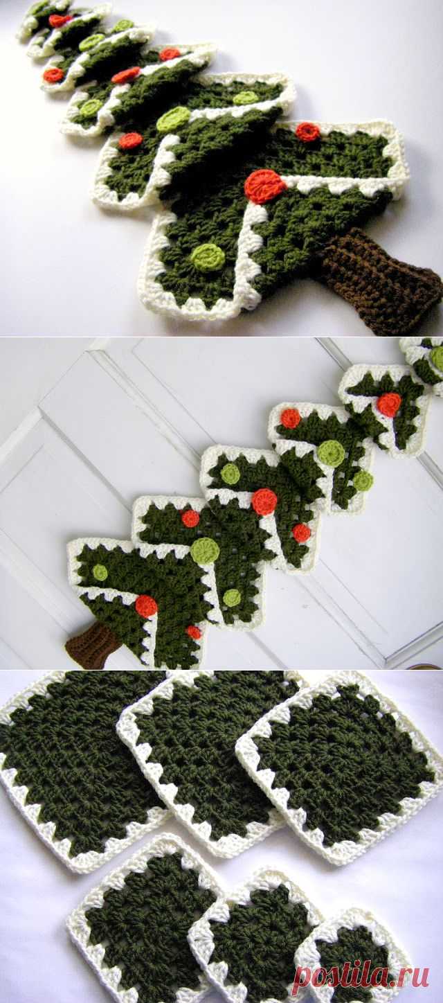 sew ritzy~titzy: I SPY: vintage granny square christmas tree