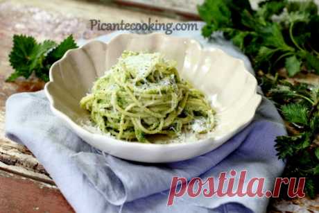 Спагетті з соусом песто з кропиви | Picantecooking