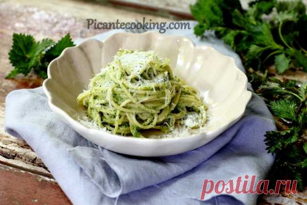 Спагетті з соусом песто з кропиви | Picantecooking