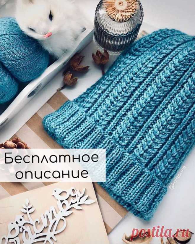 БЕСПЛАТНОЕ ОПИСАНИЕ шапочки с красивым рисунком — Журнал Вдохновение Рукодельницы