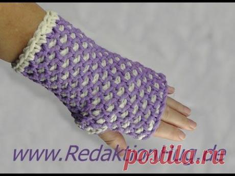 Tunesisch Häkeln - Armstulpen aus Hatnut XL 55 von Pro Lana - Veronika Hug