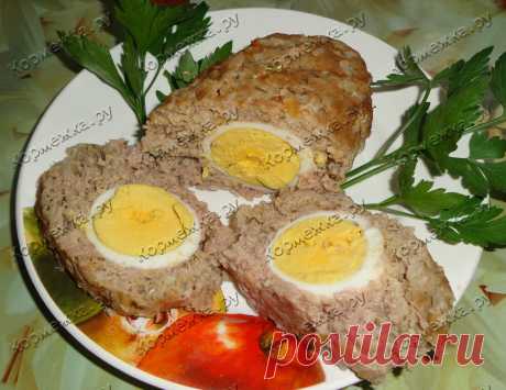 Мясной рулет с яйцом - Кормежка.ру