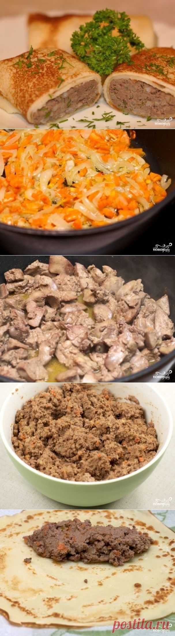 Начинка для блинчиков из печени