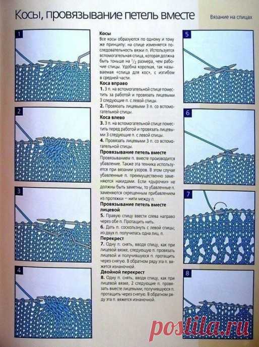 Шпаргалка по вязанию крючком и спицами