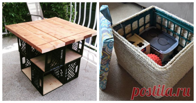 18 идей для применения пластмассовых тарных ящиков дома и на даче ...