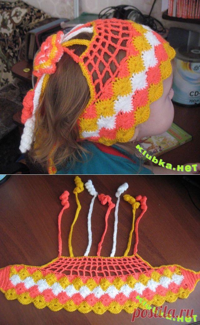 Вязаная шапочка-повязка для девочки &raquo; Клубка.Нет - Все о вязании крючком
