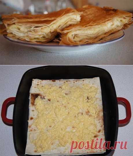 Сырный пирог из армянского лаваша
