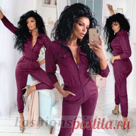 Купить модный комбинезон из замша в интернет магазине