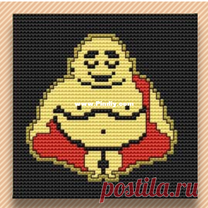 Alita Designs - Улыбающийся Будда - Бесплатная вышивка крестом Общение / Загрузка (Не могу опубликовать только в новой теме) -Кресточные рисунки Отсканировано -PinDIY.com