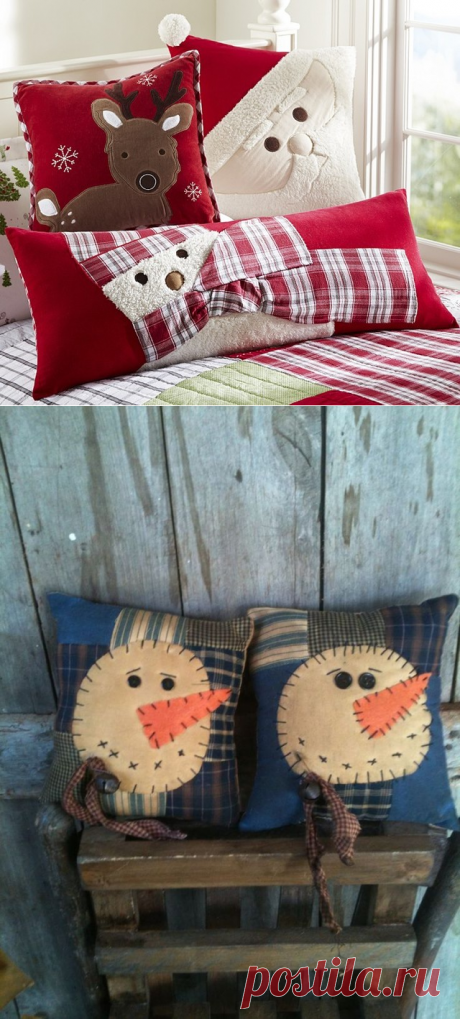 Новогодние подушки. (Идеи).