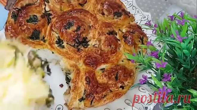 Очень ПЫШНЫЕ БУЛОЧКИ с сыром и шпинатом! Это просто НАСЛАЖДЕНИЕ