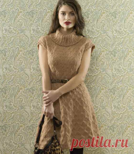 Платье спицами «Мозаика»