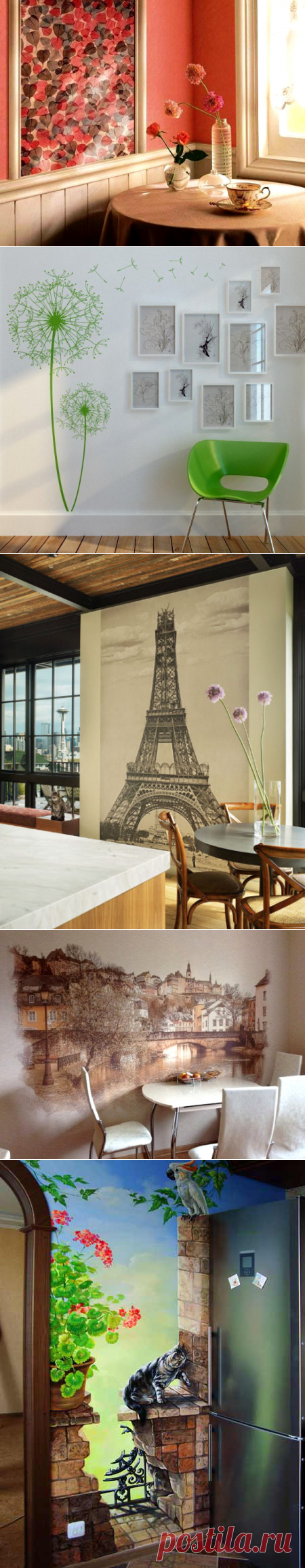 Идеи оформления стены в кухне — Мой дом