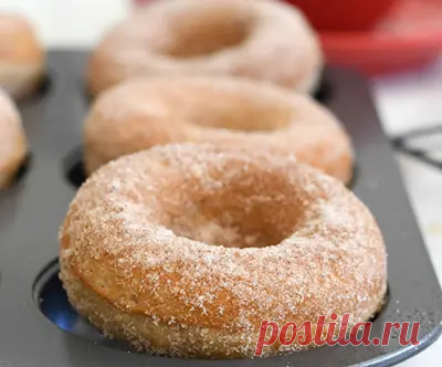 Рецепт запеченных пончиков с корицей