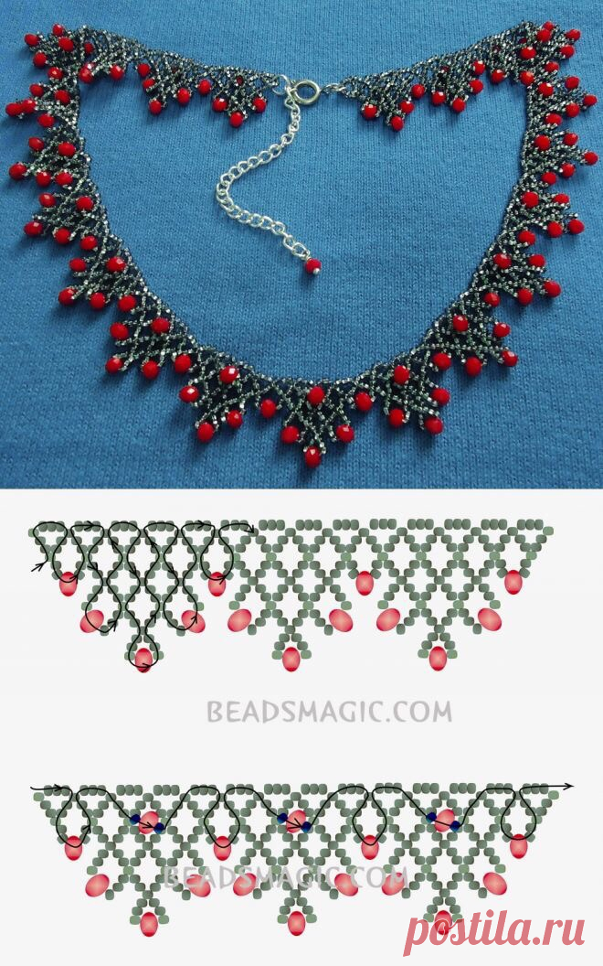 Колье из бисера и бусин — DIYIdeas