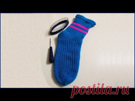 Вязание носков на приспособлении. Вязание носков на луме. Часть 1. Making socks. Part 1.