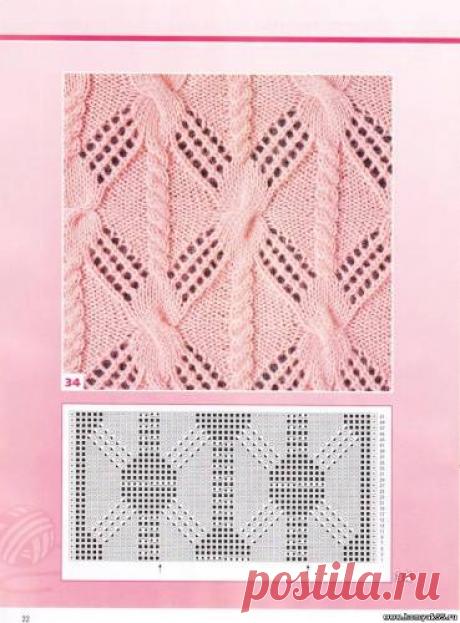 Узоры вязания спицами в вашу копилочку 2