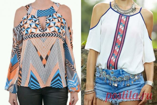 Выкройка блузы с открытыми плечами (Шитье и крой) | Журнал Вдохновение Рукодельницы