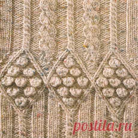 Узор № 28 - коса с орнаментом. Схему вязания и условные обозначения вы сможете увидеть на сайте.