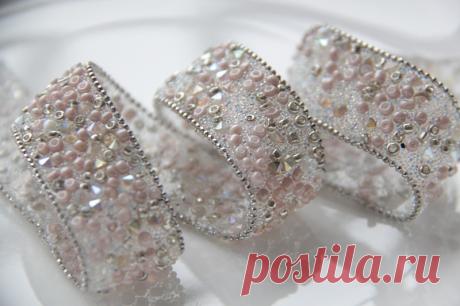 578--2 ярда--Розовый жемчуг бисера Кружево Ткань Костюмы Интимные аксессуары воротник цветок DIY ручной работы Бисер Кружево отделка Утюг на аппликация купить на AliExpress