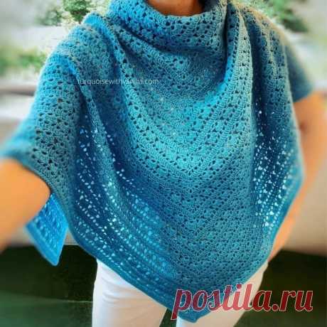 Шаль "Wild Tulips" крючком. Схема. / knittingideas.ru