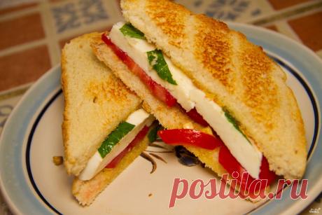 Бутерброды с моцареллой - пошаговый кулинарный рецепт на Повар.ру