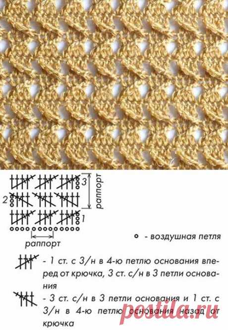 *УЗОРЫ КРЮЧКОМ В КОПИЛКУ*