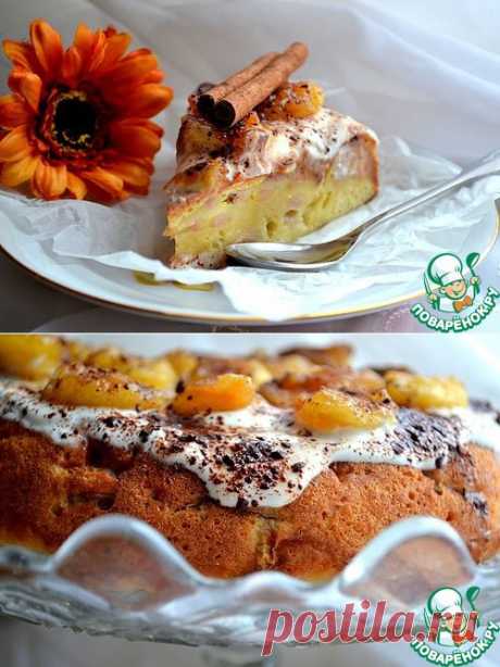 Шарлотка банановая с кленовым сиропом.