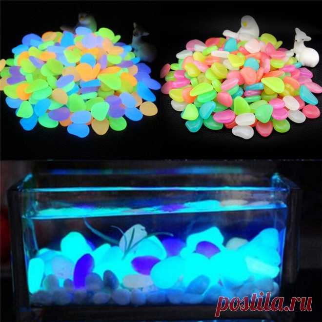 Лидер продаж! 10 шт./лот, светящиеся гальки, камни, садовые украшения, камень, светящийся в темноте, сад для прогулок, украшения для аквариума|Декоративная галька| | АлиЭкспресс