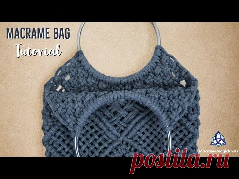 Macrame Bag Tutorial with Round Handles | EASY Macrame Purse DIY