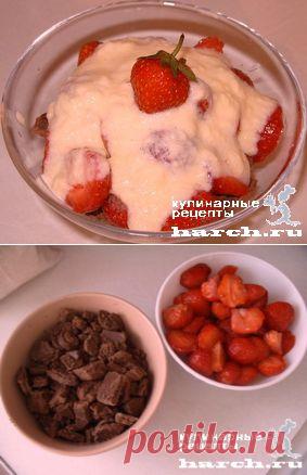 Десерт из клубники с шоколадным печеньем “Встреча” | Харч.ру - рецепты для любителей вкусно поесть