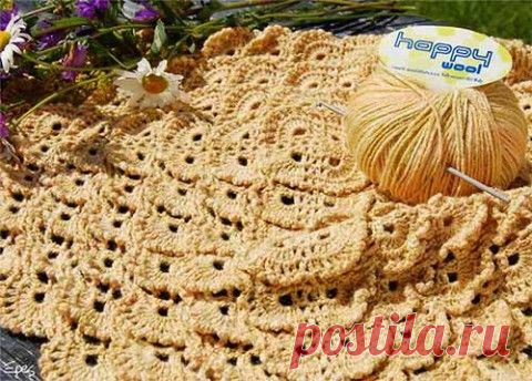 Плед с "чешуйками" | Искусница