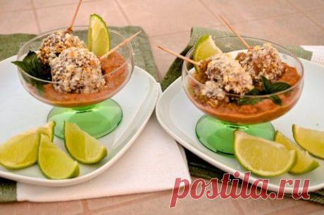 Коктейльные грибочки с томатным соусом | Четыре вкуса