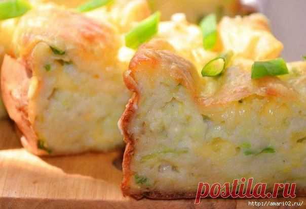 Нежнейшая кабачковая запеканка.