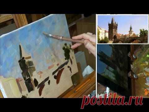 Урок масляной живописи. Прага. Карлов мост.