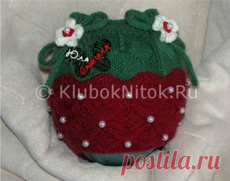 Шапочка-клубничка | Вязание для девочек | Вязание спицами и крючком. Схемы вязания.