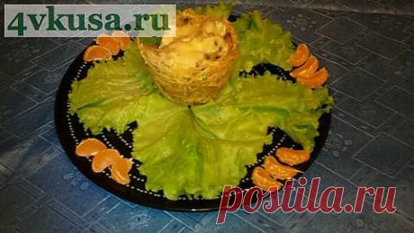 Мясо в картофельных корзиночках.
