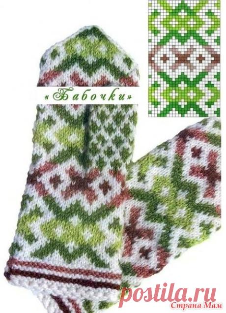 Вязанные узоры Северного края. Варежки. Описания и схемы. Серия " Моя Россия!" - Жаккард - Страна Мам